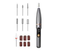 Jeruytgh Máquina Limadora De Uñas Eléctrica | Lijadora Eléctrica de Uñas 15000 RPM,Taladro Portátil para | Uso en Hogar Salón Spa Viaje Camping Manicura