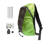 Jeruytgh Mochila de advertencia de luz - 4 señales LED disponibles Paquete de montañismo con tiras reflectoras | Recargable por USB, de fácil instalación para una conducción nocturna segura