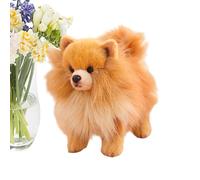 Jeruytgh Peluche Cachorro | 22,9 cm Adorable, Suave, Realista y Abrazable | Peluche de Perro Pomerania - para Cumpleaños Vacaciones Hogar Oficina Coche Salón Dormitorio Sofá Y Guardería
