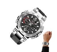 Jeruytgh Reloj Analógico Digital,Reloj Resistente al Agua con Doble Pantalla | Estilo Casual,para Actividades Deportivas, Ocasiones Formales, Entornos de Negocios, Uso en Oficina, Desplazamiento