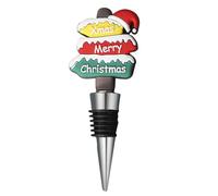 Jeruytgh Tapón para botella de vino, a prueba de fugas, 11 x 4 cm, tapa de corcho de Navidad, sello de botella de cerveza, diseño festivo, para botellas de vino, cerveza, botellas de vidrio, fiestas