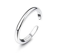 JeryWe 925 Anillos de Dedo del pie de Plata Esterlina para Mujeres Niñas Blanco Flor CZ Serpiente Twist Ópalo Anillo Anillos Playa de Verano Anillos para Pies Abierto Ajustables(Estilo7)