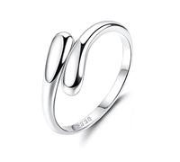 JeryWe 925 Anillos de Dedo del pie de Plata Esterlina para Mujeres Niñas Blanco Flor CZ Serpiente Twist Ópalo Anillo Anillos Playa de Verano Anillos para Pies Abierto Ajustables(Estilo3)
