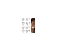 JeryWe Pendientes Mujer Plata de Ley 925 Set Pendientes Hipoalergenicos Chapado Oro 14K Aretes Pequeños para Mujer Perla Nudo Corazón Circonita Cartílago Helix Piercing Oreja 4 Pares Plata