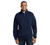Jerzees Adult NuBlend Quarter-Zip Cadet-Collar Sweatshirt (J Navy) (X-Large)