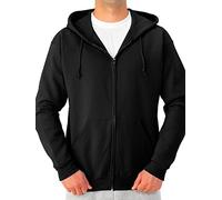 Jerzees Men's Adult Full Zip Hooded Sweatshirt, Black, Medium