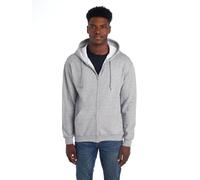 Jerzees NuBlend - Sudaderas con capucha y sudaderas de forro polar para hombre, mezcla de algodón, tallas S-3X, Cremallera completa, gris jaspeado, Large