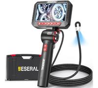 JESERAL - Cámara de boroscopio articulada de 5 pulgadas, HD 1080P, pantalla de cámara de inspección con 6 luces LED, endoscopio con lente de 6.2 mm, sonda impermeable IP67, boroscopio de zoom 3X con