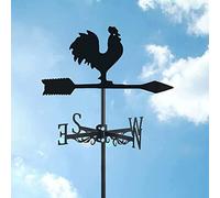 JESSAH Weathervane Metal Chicken Weather Vane Rooster Rooster Decoraciones Animal Rooster Weather Vane con Soporte de Techo para Exteriores Farm Yard Garden Gazebo Chickens