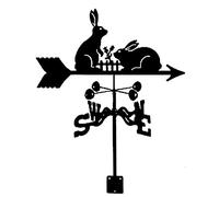 JESSAH Weathervane Rabbit Art Decor Weather Vane Acero Inoxidable Durable Wind Vane Herramientas de medición Indicador de dirección del Viento para jardín Patio Ornamento Decoración