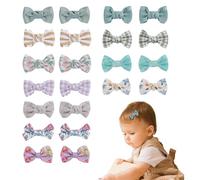 JESSCAT 22 pinzas para el pelo de bebé, lazos totalmente forrados y antideslizantes, accesorios para el cabello fino hecho a mano, accesorios para el cabello para bebés y niños pequeños, cabello fino,