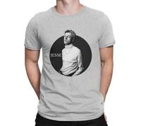 Jesse Rutherford Rocker Round Collar Pure Cotton T Shirt Grey L