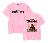 Jesse Welles Merch Middle Earth World Tour - Camiseta de manga corta para hombre y mujer, ropa de verano, rosa, S