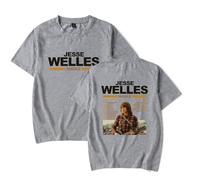 Jesse Welles Merch Middle Earth World Tour - Camiseta de manga corta para hombre y mujer, ropa de verano, gris, S