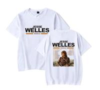 Jesse Welles Merch Middle Earth World Tour - Camiseta de manga corta para hombre y mujer, ropa de verano, blanco, S