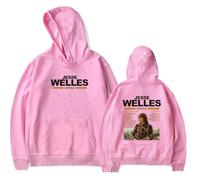 Jesse Welles Merch Middle Earth World Tour Sudadera con capucha de manga larga para fanáticos, trajes casuales para hombres y mujeres, rosa, S