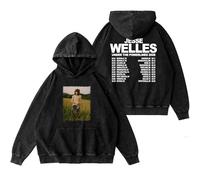 Jesse Welles Under The Powerlines Tour 2026 - Sudadera de algodón con capucha, unisex, informal, de manga larga, Negro, L-6XL