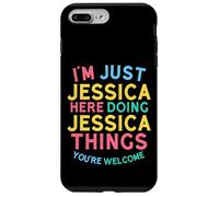 Jessica está aquí Haciendo Cosas Divertidas con el Nombre de Jessica Carcasa para iPhone 7 Plus/8 Plus