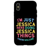 Jessica está aquí Haciendo Cosas Divertidas con el Nombre de Jessica Carcasa para iPhone X/XS