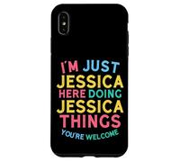Jessica está aquí Haciendo Cosas Divertidas con el Nombre de Jessica Carcasa para iPhone XS MAX