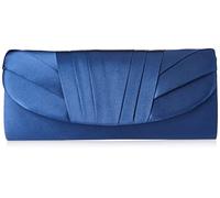 Jessica McClintock Angel Satin Tuxedo Flap Evening Clutch, Bolso de Noche Mujeres, Azul Marino, Einheitsgröße
