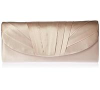 Jessica McClintock Angel Satin Tuxedo Flap Evening Clutch, Bolso de Noche para Mujer, champán, Einheitsgröße