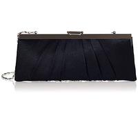 Jessica McClintock Blaire - Bolso de mano para mujer, con cadena para el hombro, con marco de satén, azul marino, Einheitsgröße