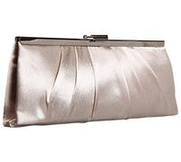 Jessica McClintock Blaire - Bolso de mano para mujer, con cadena para el hombro, con marco de satén, champán, Einheitsgröße