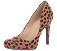 Jessica Simpson Calie - Zapatos de tacón de Punta Redonda para niña, Estampado de Guepardo Manchado, 38.5 EU