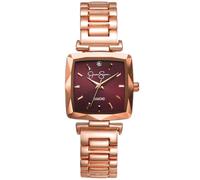 Jessica Simpson Diamond Collection - Reloj de pulsera para mujer, esfera cuadrada, correa de metal, movimiento clásico de cuarzo, elegante reloj de vestir