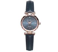 Jessica Simpson Diamond Collection - Reloj para mujer, cuarzo clásico, correa de cuero, esfera redonda de cristal facetado, elegante reloj de vestir para mujer, Bronce, Classic