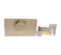 Jessica Simpson Fancy Love For Women - Set de 4 piezas de regalo de 3.4 oz Edp Spray, loción corporal de 3 onzas, crema de ducha de baño de 3 onzas, bolsa de cosméticos