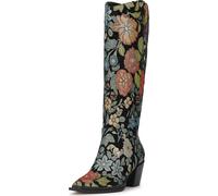 Jessica Simpson Hemmia, Botas a la Altura de Rodilla Mujer, Jacquard Negro Multi Harvest Country, 42 EU