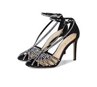 Jessica Simpson Jittale - Sandalias de tacón alto adornadas para mujer, Negro -, 39.5 EU