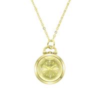 Jessica Simpson Reloj con colgante para mujer, Dorado, Retro