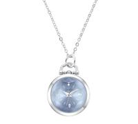 Jessica Simpson Reloj con colgante para mujer, Plateado, Retro