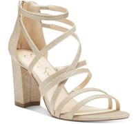 Jessica Simpson Stassey Block Heel Strappy Sandal, Bomba Mujer, champán, 38.5 EU