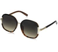 Jessica Simpson Women's J5443 Oxts Non-Polarized Iridium Round Sunglasses Black Tortoise 68 mm