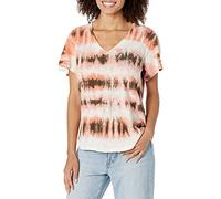 Jessica Simpson Women's Plus Size Carly Flutter Short Sleeve Tee Shirt, Kalamata Tie Dye, 1X