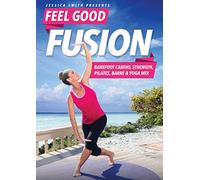 Jessica Smith Feel Good Fusion: Barefoot Cardio, Strength, Pilates, Barre and Yoga Mix DVD, Fat Burning, Sculpting, Toning Low Impact Exercise (No Floor Work)