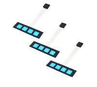 JESSINIE 3 unids 1x4 matriz matriz interruptor de membrana 4 teclas teclado matriz teclas de membrana 68*20mm 5pin Dupont para teclado