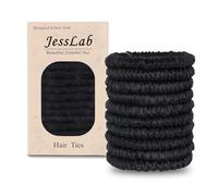 JessLab Coleteros de Satén Sin Daño, Ligas para El Cabello Sin Marcas para Mujeres, Suaves con Cabello Fino y Rizado, para Dormir y Fiestas, Paquete de 10 Piezas