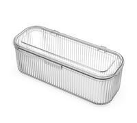 JessLab Organizador de Brochas de Maquillaje, Portalápices para Esponjas, Estuche de Almacenamiento Cosmético con Tapa, Caja para Tocador (1 Pack)