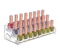 JessLab Organizador de Esmaltes Uñas, 3 Nivel Transparente Acrílico Estante de Esmaltes Uñas Soporte de Aceites Esenciales Vitrina Cosmética Organizador Maquillaje para Encimera de Tocador Baño