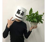 JESSTOLO DJ Máscara, DJ Disfraz Máscara Halloween Disfraz Cabeza Llena Casco Cosplay Traje Bar Festival Música Props Novedad para Niños y Adultos, EVA Resina