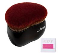 Jessup Brocha para Base Líquida, Rostro, Cuerpo y Bronceado SF001 | Negro, Grande, Pelo Pulidor Ultradenso, Baja Absorción, Cobertura Total sin Marcas: Líquido, Crema, Polvo, Listo para Regalo