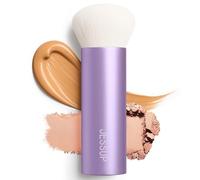 Jessup Brocha Profesional para Base de Maquillaje Líquida, en Crema y Polvo, Brocha Facial Grande y Densa para un Acabado Natural Impecable, Morado Lujoso AS004