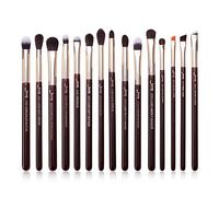 Jessup Brochas De Maquillaje De Ojos, 15 Piezas Profesionales, Corrector De Mezcla De Sombras De Ojos, Brochas Para Delineador De Ojos, Zinfandel T284