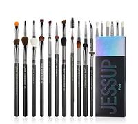 Jessup Brochas de Maquillaje Ojos, 28 Piezas Set Brocha para Maquillaje Profesional para Ojos,Sintéticas Premium Pinceles Sombra de Ojos,Delineador de Ojos,Cejas,Corrector,Licuadora Pincel, Negro T341