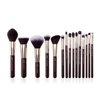 Jessup de brochas de maquillaje Jessup, 15 piezas con base en polvo, contorno, rubor, mezcla de sombras de ojos, corrector, delineador de cejas, brochas, Zinfandel T283